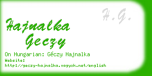 hajnalka geczy business card
