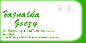hajnalka geczy business card